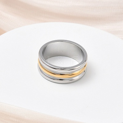 304 Stainless Steel Cuff Open Rings for Women RJEW-B158-02GP-02-1