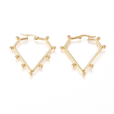 304 Stainless Steel Hoop Earrings X-EJEW-E258-05G-1