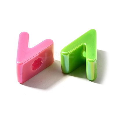 UV Plating Opaque Acrylic European Beads SACR-Z007-01V-1