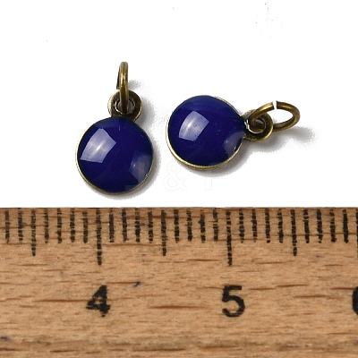 Brass Ename Charms KK-H487-22AB-03-1