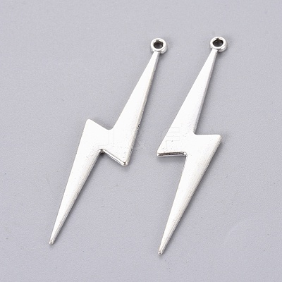 Tibetan Style Alloy Lightning Bolt Big Pendants LS-PALLOY-AD92395-AS-LF-1