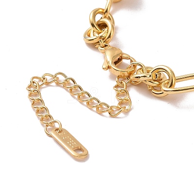 304 Stainless Steel Knot Link Chain Bracelet for Men Women BJEW-E020-01G-1