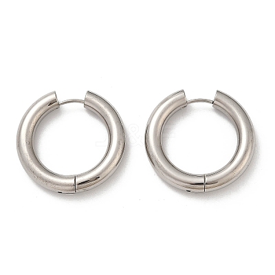 202 Stainless Steel Polishing Hoop Earrings EJEW-M106-02P-07-1