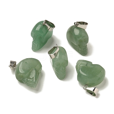 Natural Green Aventurine Pendants G-Z067-02P-02-1