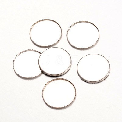 Tarnish Resistant 316 Surgical Stainless Steel Milled Edge Bezel Cups LS-STAS-K099-01-18mm-P-1