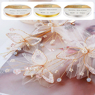 3 Rolls 3 Colors Round Copper Wire CWIR-LP0001-06C-1