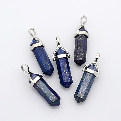 Natural Lapis Lazuli Double Terminated Pointed Pendants X-G-D415-16-1