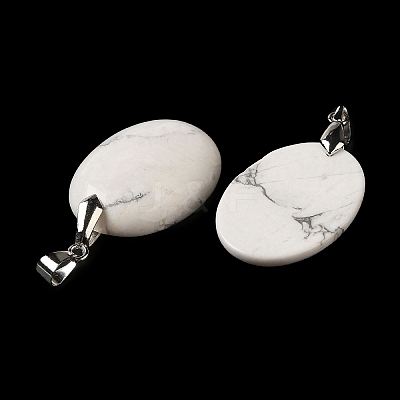 Natural Howlite Pendants G-Z055-03P-26-1