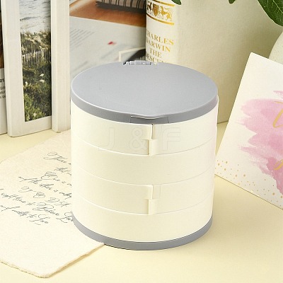 Rotatable 4-Layer Plastic Jewelry Storage Box AJEW-YW0001-13C-1