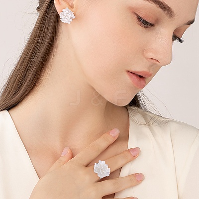 DIY Flower Earring & Finger Ring Making Kit DIY-SZ0008-46-1