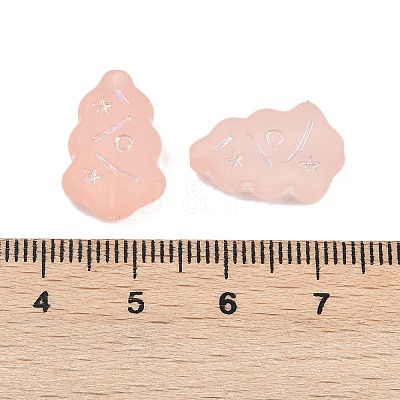 Frosted Transparent Acrylic Beads X1-OACR-P029-04B-03-1