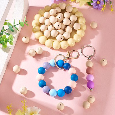 50Pcs Food Grade Eco-Friendly Silicone Beads SIL-TADJ0001-03F-1