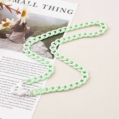 Personalized Acrylic Curb Chain Necklaces NJEW-JN03515-01-1