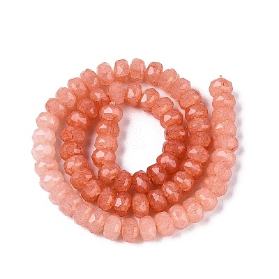 Imitation Jade Crackle Glass Beads Strands GLAA-N068-01A-A13-1