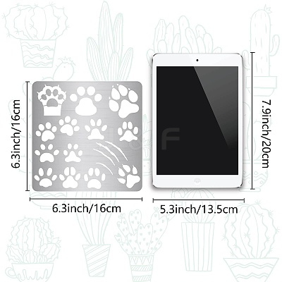 Stainless Steel Cutting Dies Stencils DIY-WH0238-150-1