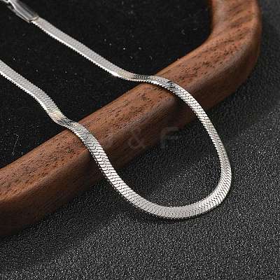 Non-Tarnish 304 Stainless Steel Herringbone Chains Bracelet for Men Women BJEW-D450-01P-03-1