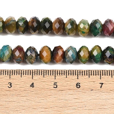 Natural Tiger Eye Beads Strands G-C259-A48-5x8mm-1