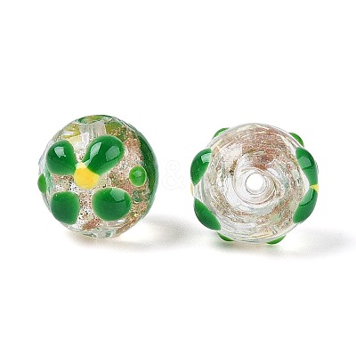 Luminous Handmade Gold Sand Lampwork Beads LAMP-N035-04C-1