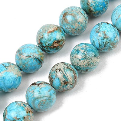 Dyed Natura Imperial Jasper Beads Strands GG-CBAF9E5-A01-14mm-A-1