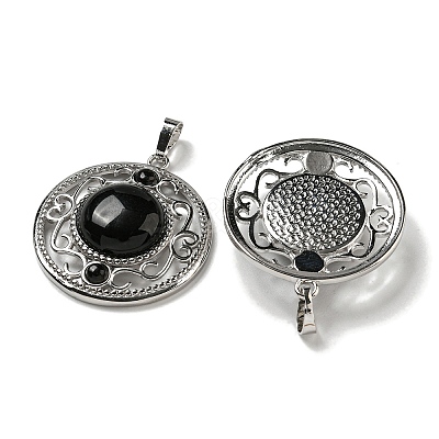 Natural Obsidian Pendants G-Q158-03Q-1