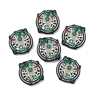 West Cowboy Theme Food Grade Eco-Friendly Silicone Beads SIL-T058-04B-1
