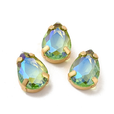 Moonlight Effect Teardrop Sew on Rhinestone GLAA-P055-03B-G03-1