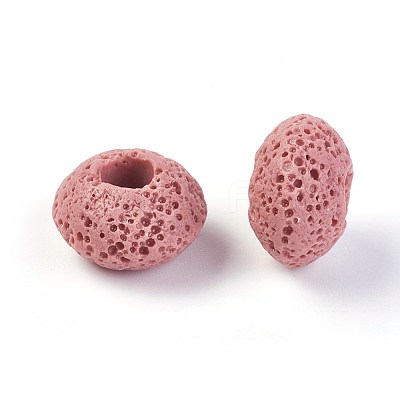 Natural Lava Rock European Beads G-I220-H04-1
