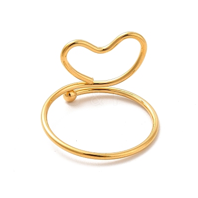 201 Stainless Steel Wrapped Fing Rings for Women STAS-K247-03G-1