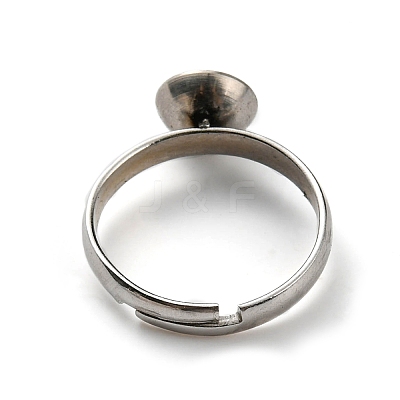 Tarnish Resistant Adjustable 304 Stainless Steel Finger Rings Components STAS-E163-97P-1