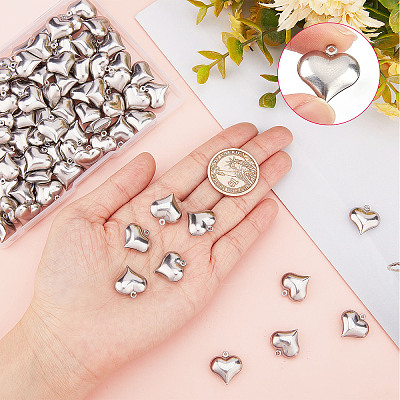 100Pcs 316 Surgical Stainless Steel Pendants STAS-SC0004-47-1