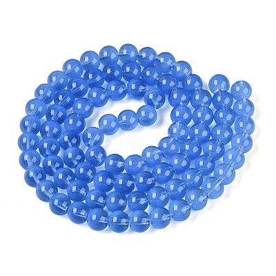 Transparent Glass Imitation Cat Eye Beads Strands GLAA-Q110-01C-04-1