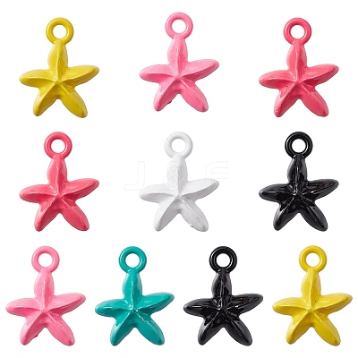 Spray Painted Alloy Pendant PALLOY-YW0001-65-1