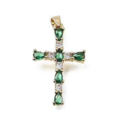 Easter Brass Pave Cubic Zirconia Pendants CU-E002-01A-G05-1