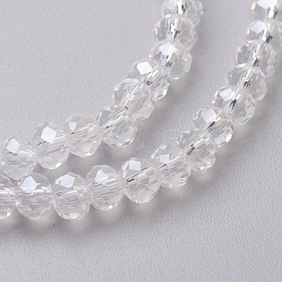 Electroplate Glass Beads Strands EGLA-F124-FR-B11-1