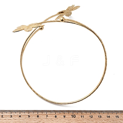 304 Stainless Steel Arm Cuff Bangles for Women BJEW-B152-01G-B-1