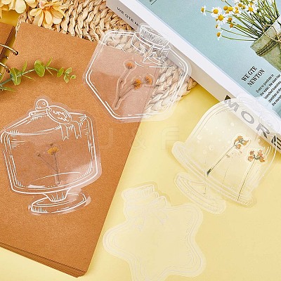 3 Styles Waterproof Self Adhesive Stamping Stickers Sets DIY-CP0011-04A-1