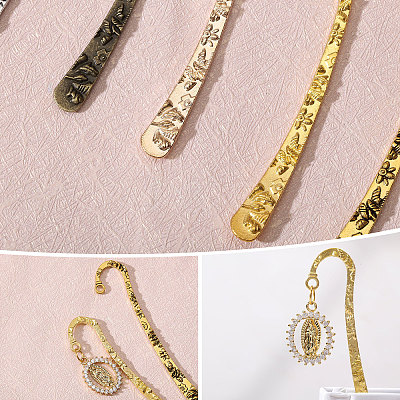 50Pcs 5 Colors Alloy Bookmarks Findings FIND-GL0002-29-1