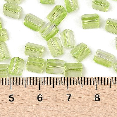 Transparent Spray Painted Glass Seed Beads SEED-L011-10A-06-1