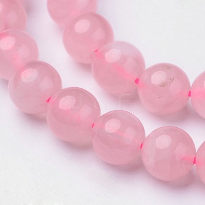 Pink Color Natural Madagascar Rose Quartz Beads Strands G-D809-19-8mm-1