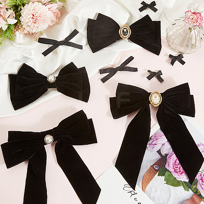 6 Styles Iron & Polyester Alligator Hair Clips for Girls PHAR-SP0001-20-1