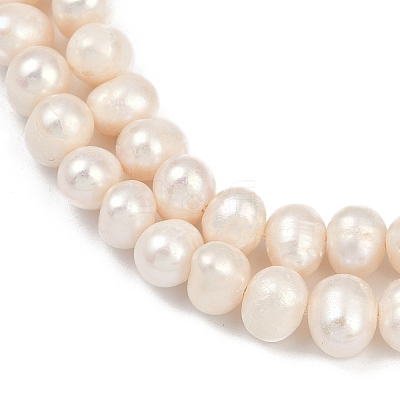 Natural Cultured Freshwater Pearl Beads Strands PEAR-I007-07Y-06A-1