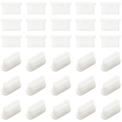 50Pcs Silicone Mobile Anti-Dust Plugs AJEW-SC0031-64B-1