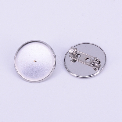 316 Surgical Stainless Steel Brooch Findings STAS-WH0016-07P-1