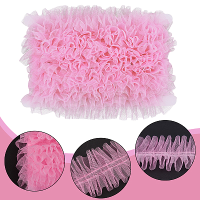 10M Polyester Pleated Lace Trim OCOR-GF0003-21A-1