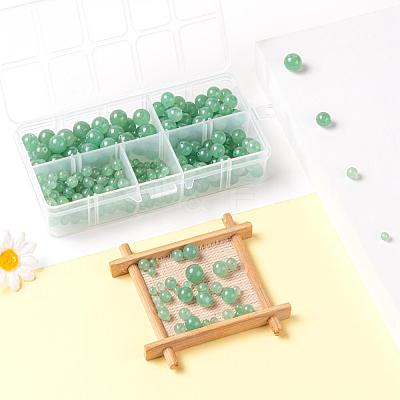 340Pcs 4 Sizes Natural Green Aventurine Beads G-LS0001-23-1