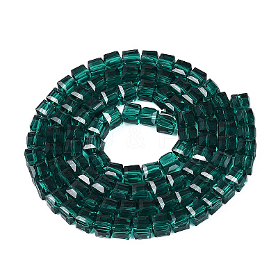 Transparent Glass Beads Strands GLAA-R041-8x8mm-A16-1