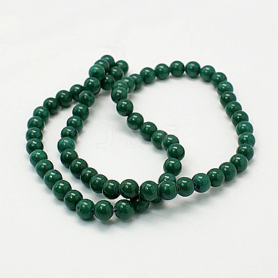 Natural Mashan Jade Round Beads Strands G-D263-10mm-XS26-1