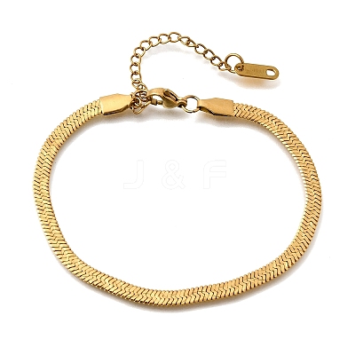 304 Stainless Steel Snake Chains Bracelets for Women BJEW-P395-02G-01-1