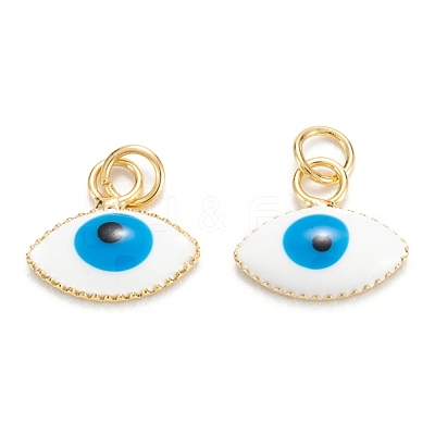Brass Enamel Pendants KK-M220-03G-B-1