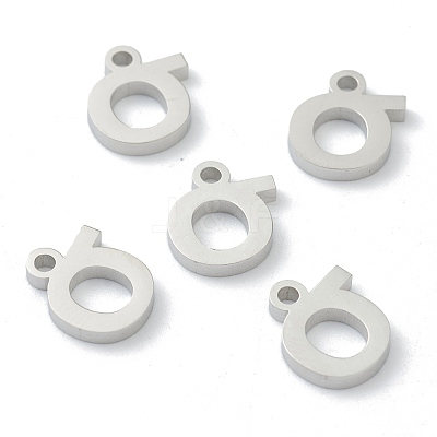 Non-Tarnish 304 Stainless Steel Charms STAS-G244-01S-1